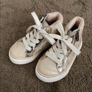 Gold toddler sneakers